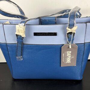 Damsel in Defense Women’s Heidi Way Two Tone Blue Concealed Carry Handbag - NEW